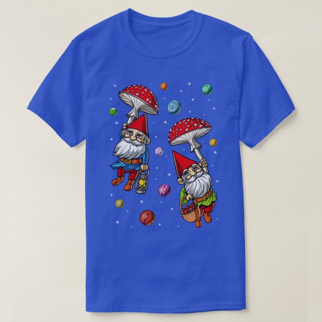Camiseta Gnomos Florestais de Cogumelos 1 (Frente do Design)