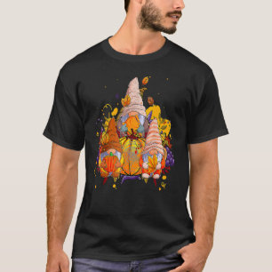 Camiseta Gnomos Gnomos Bonitos Durante o Dia das Bruxas Fal