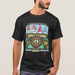 Camiseta Gnomos hippie engraçados dirigindo a paz acampand