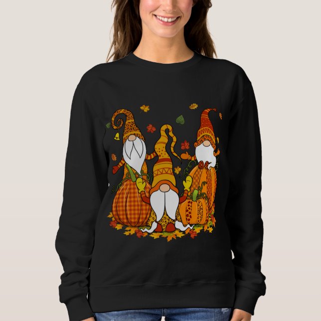 Camiseta Gnomos Impressão de Xadrez de Abóbora do Leopard C (Frente)