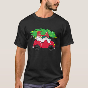 Camiseta Gnomos No Carro Natal Cute X-Mas Pajama Bota Gir