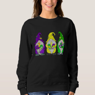 Camiseta Gnomos Palhaço Contas & Máscara Mardi Gras Gnomos