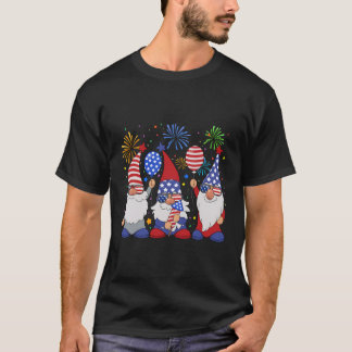 Camiseta Gnomos Patrióticos Americanos Óculos Solares Usa 4