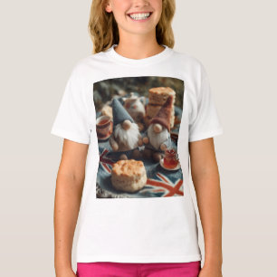 Camiseta Gnomos Patrióticos Aproveitando o Tea da Tarde Bri