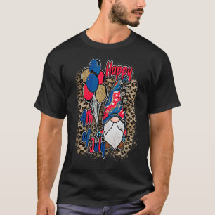 Camiseta Gnomos Patrióticos Merica Segurando Balão 4 De Jul