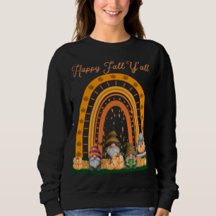 Camiseta Gnomos Pumpkin Feliz Queda Y Todos Autumn Rainbow