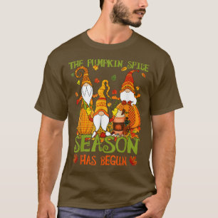 Camiseta Gnomos Pumpkin-Leopardo Caem Folhas outono Thall