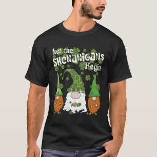 Camiseta Gnomos Shamrock Deixe Shenanigans Começar St Patri