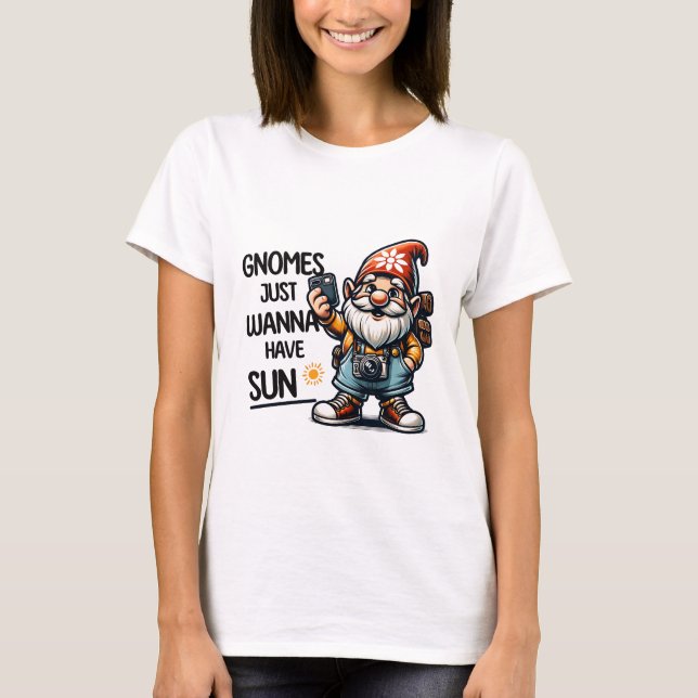 Camiseta Gnomos só quer ter sol (Frente)