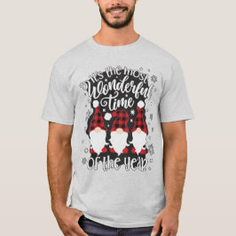 Camiseta Gnomos Xadrez Natal Época Maravilhosa das Festas