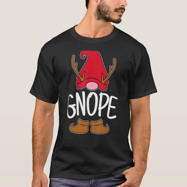 Camiseta Gnope Tomte Garden Gnoma Scandinávia Suecia Nope (Frente)
