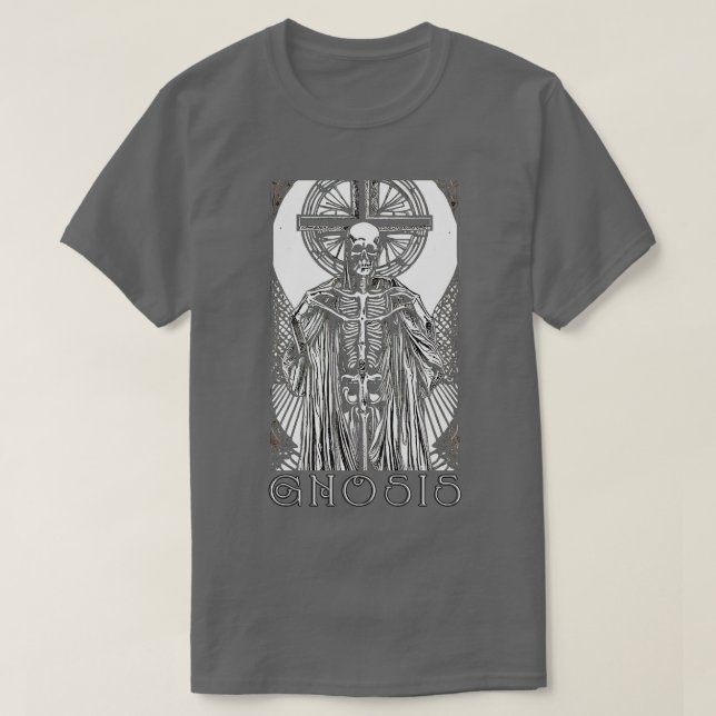 Camiseta Gnosis Meditação de Cristos esqueléticos (Frente do Design)