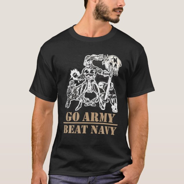 Camiseta Go Army Beat Navy Football Spirit Gear (Frente)