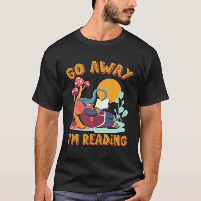 Camiseta Go Away I m Reading Book Library Librarian Mammoth (Frente)