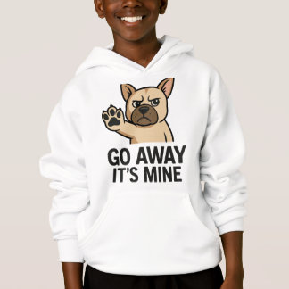Camiseta Go Away It’s Mine – Funny Angry Bulldog Cartoon