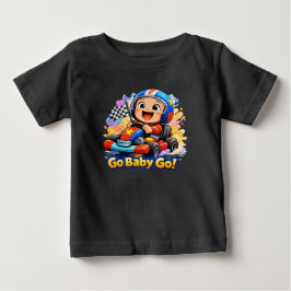 Camiseta Go Baby Go Cute Racing Toddler Illustration