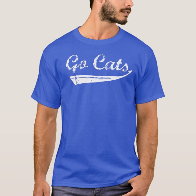 Camiseta Go Cats Vintage (White) (Frente)
