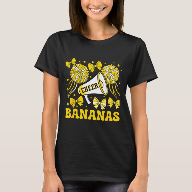 Camiseta Go Cheer Bananas School Srts Fan Team Srit Name  (Frente)