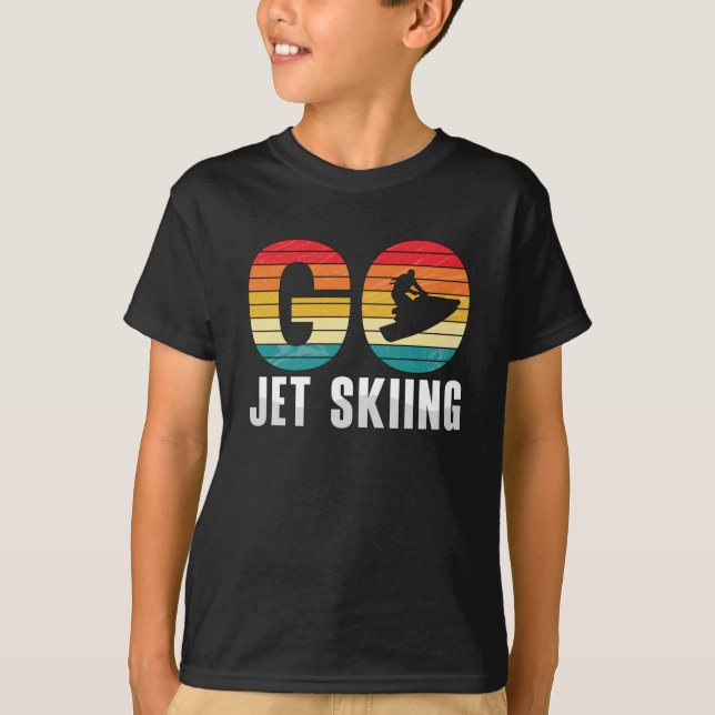 Camiseta Go Jet Skiing Jet Ski Jet Ski Rider Retro Jetski (Frente)