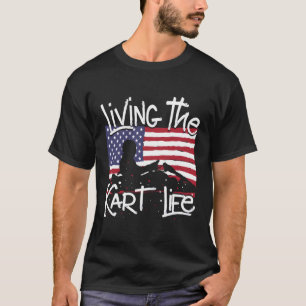 Camiseta Go K King Racecar Horsepower Com Bandeira Dos Eua
