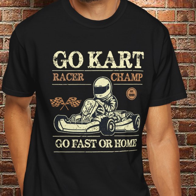 Camiseta Go-kart Kart Racing Driver Karting Retro Gift (Criador carregado)