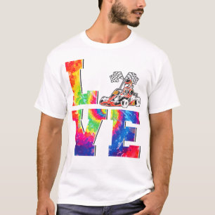 Camiseta Go Kart Love Tie Dye Retro Vintage