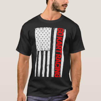 Camiseta Go Kart Racing American Flag USA Patriotic Go Kart