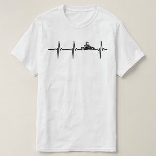 Camiseta Go Kart Racing Driver ECG Heartbeat Bv