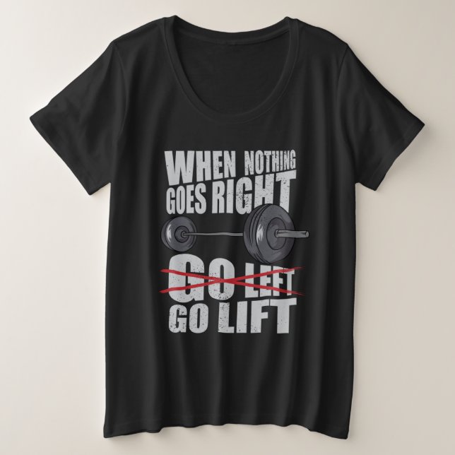Camiseta Go Lift  Gym Workout (Frente do Design)