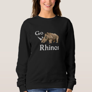 Camiseta Go Rhinos Football Baseball Basball Basball Cheer