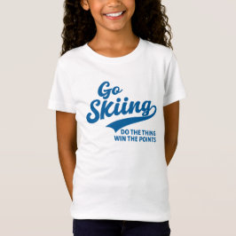 Camiseta Go Skiing – Minimal Winter Sports Typography Desig