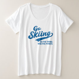 Camiseta Go Skiing – Minimal Winter Sports Typography Desig