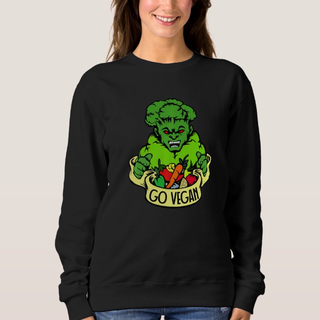 Camiseta Go Vegan Broccoli Weightlifting Gym Strengthsport  (Frente)