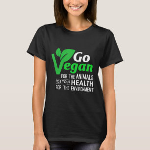 Camiseta Go Vegan Healthy CleanPlant Based Animal Rights