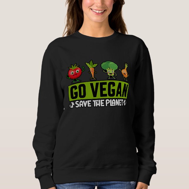 Camiseta Go Vegan Save the Planet Funny Saying (Frente)
