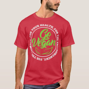 Camiseta Go Vegan Vegetarian Vegans Plant-Based