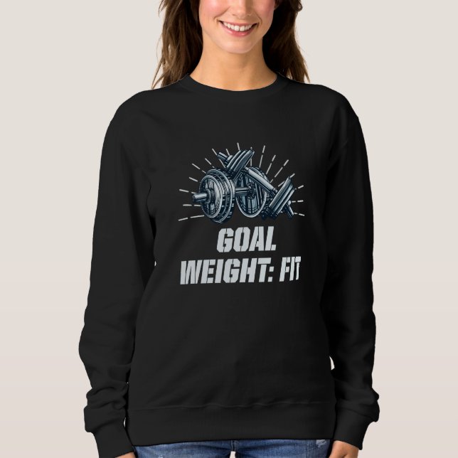 Camiseta Goal Weight Workout Motivational Quote Gym Inspira (Frente)