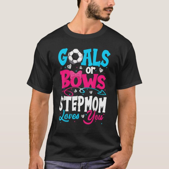 Camiseta Goals Or Bow Keeper Of Gender Stepmom Loves You Re (Frente)