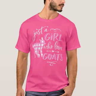 Camiseta Goas Para Meninas Apenas Uma Menina Que Ama Cabras