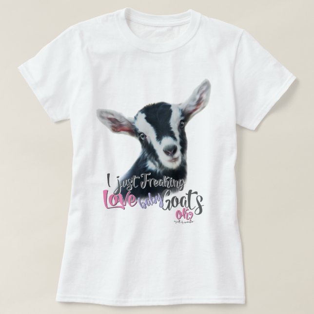 Camiseta GOAT AMVE | Eu apenas assusto amor bebezinho OK (Frente do Design)