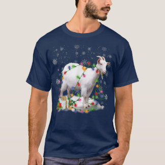Camiseta Goat ChristmasXmas Light Pajama for Goat Lover