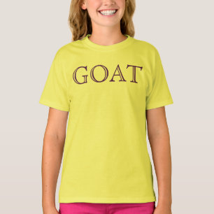 Camiseta "GOAT" da garota