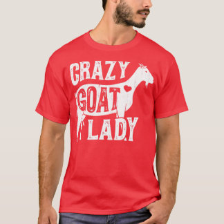 Camiseta Goat Louco Lady Funny Goats Amava Fazenda Farmador