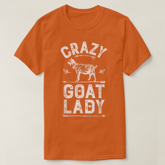 Camiseta Goat Louco Lady Funny Goats Amava Fazenda Farmer G (Frente do Design)