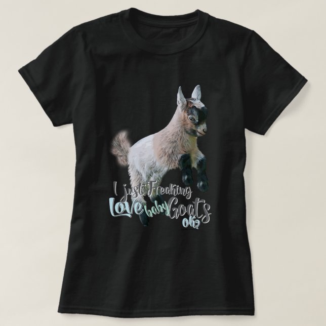 Camiseta GOAT LOVER | Eu apenas assusto amor bebezinho OK (Frente do Design)