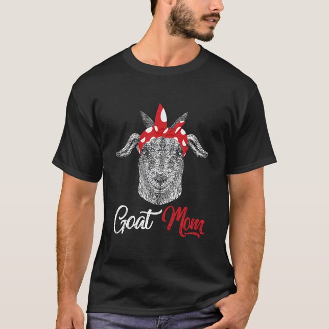 Camiseta Goat Mom Mama Mother Animal Pet Farm Mother'S Day (Frente)