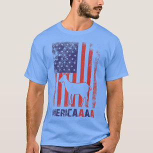 Camiseta Goat Patriótico Engraçado 4 de julho amantes do Ca