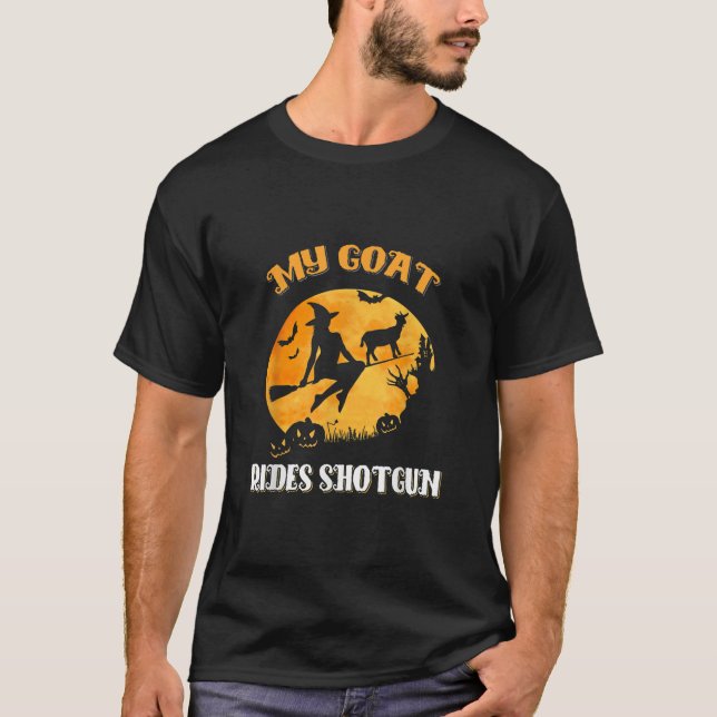 Camiseta Goat Shotgun Scary Halloween (Frente)