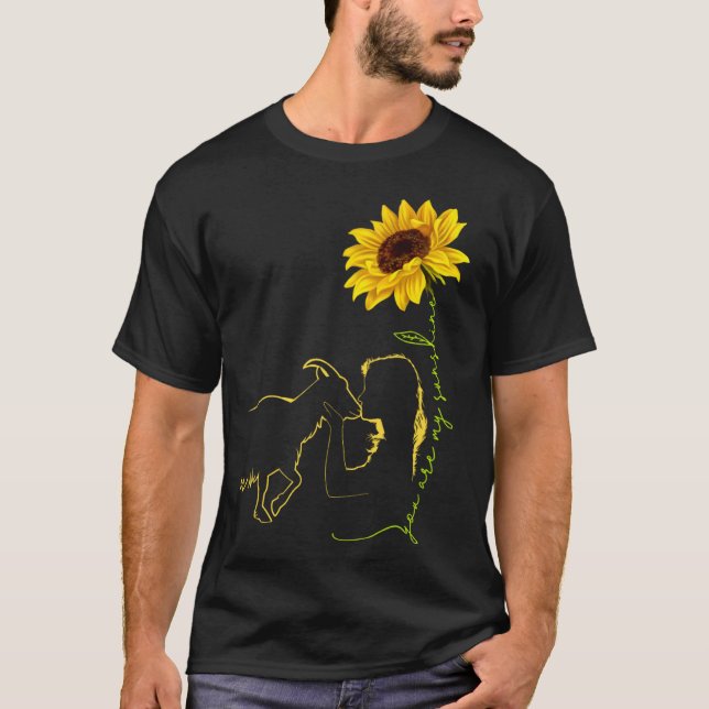 Camiseta Goat  You Are My Sunshine Best Idea for Goat mom (Frente)