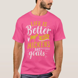 Camiseta Goats Chickens A Vida É Mais Engraçada Humor De Fa